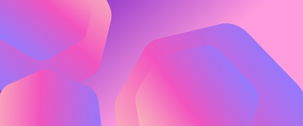 Estandarte geométrico abstracto minimalista de vector rosa y púrpura Elemento de diseño gráfico Concepto de estilo moderno para el fondo Estandarte volante Tarjeta de papel tapiz portada o folleto