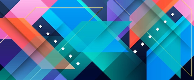 Estandarte de gradiente abstracto colorido con formas geométricas Para estandarte de negocios telón de fondo formal voucher de prestigio lux invita papel tapiz y fondo
