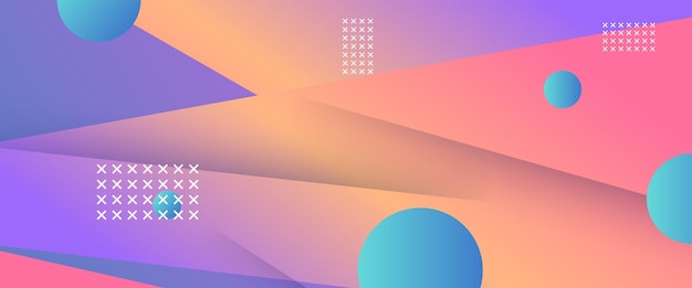 Estandarte de gradiente abstracto simple y colorido con formas geométricas Para estandarte de negocios telón de fondo formal voucher de prestigio lux invita papel tapiz y fondo