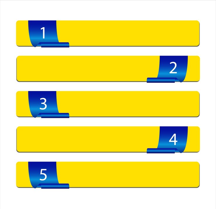Vector estandarte infográfico amarillo con cinta