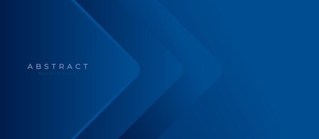 Estandarte largo de vector abstracto azul Fondo mínimo con flechas y espacio de copia para el texto