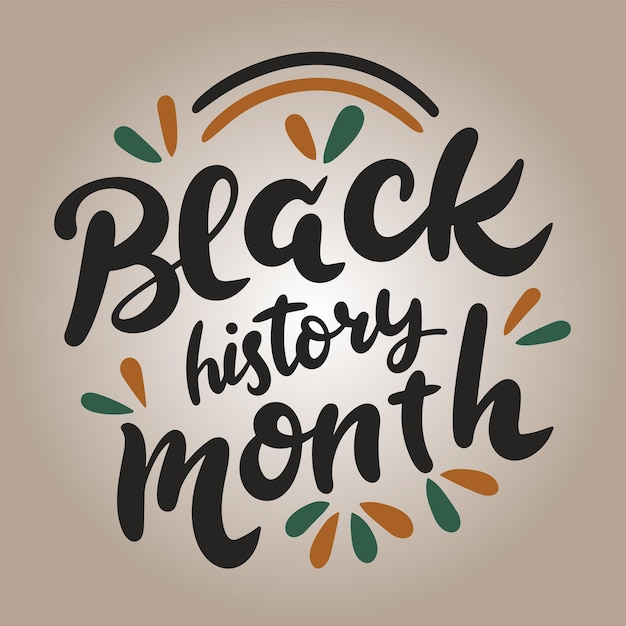 Vector estandarte del mes de la historia negra escritura a mano inscripción del mes de la historia negra frase corta dibujada a mano