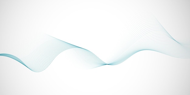 Estandarte minimalista abstracto con diseño de líneas fluidas