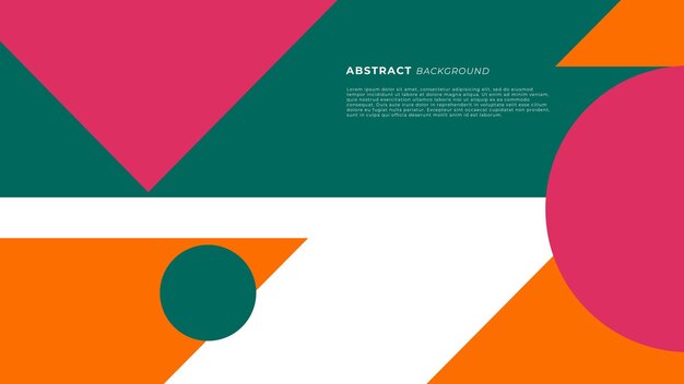 Estandarte minimalista de patrón geométrico abstractamente colorido con composición moderna Ilustración vectorial