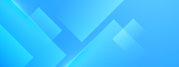 Estandarte moderno de forma geométrica abstracta de vector azul