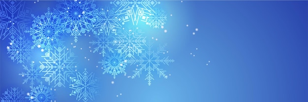 Estandarte de Navidad abstracto con decoración de borde de copo de nieve Fondo de Navidad para cartel de felicitación de cartel estandarte ancho papel tapiz decoración página de aterrizaje