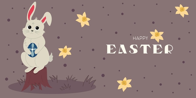 Estandarte de Pascua con el conejo