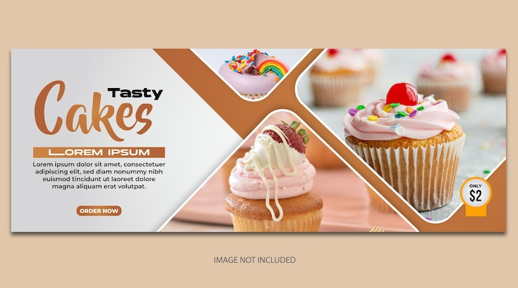 Vector el estandarte del pastel