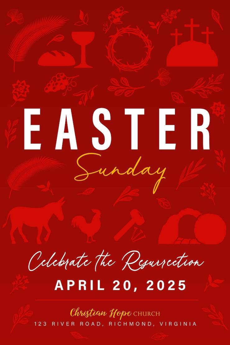 Vector estandarte publicitario del domingo de pascua cartel de papel de pared diseño de invitaciones