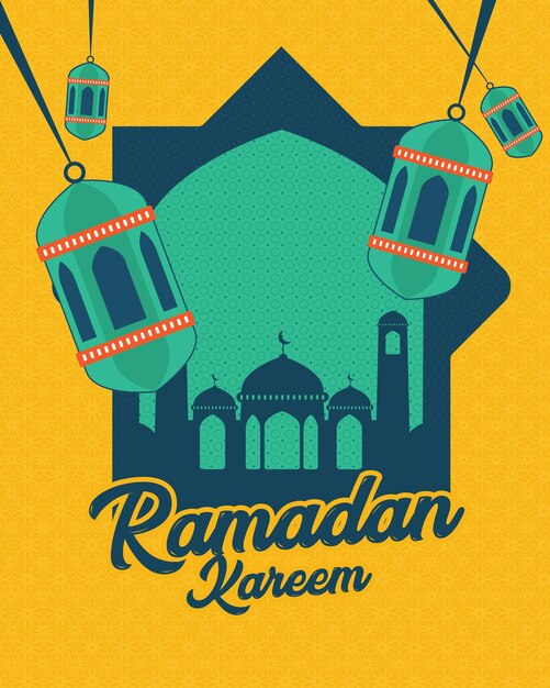 El estandarte de Ramadán Kareem