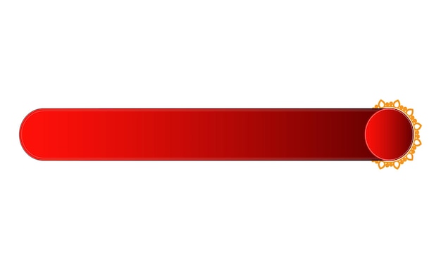 Estandarte rojo elegante con elemento decorativo ornamentado y efecto de gradiente