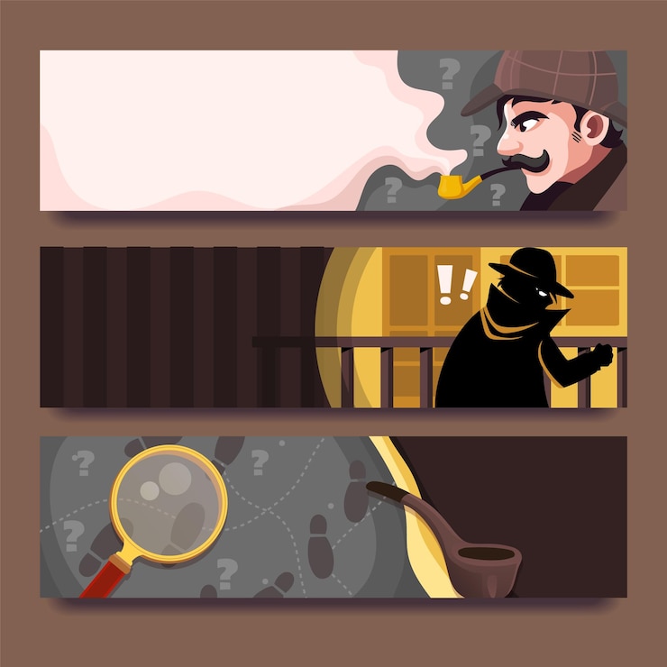 Vector el estandarte de sherlock