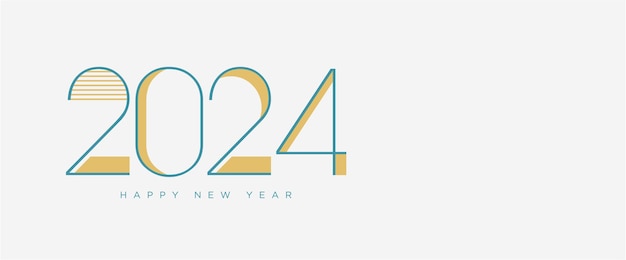 Estandarte simple para la celebración del año nuevo de 2024