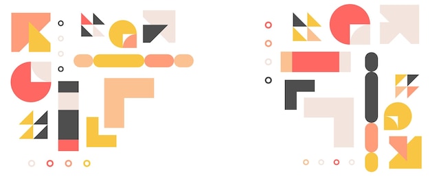 Estandarte vectorial geométrico de Memphis moderno y abstracto para el fondo del cartel, el volante, la portada de la invitación para el informe del catálogo de libros