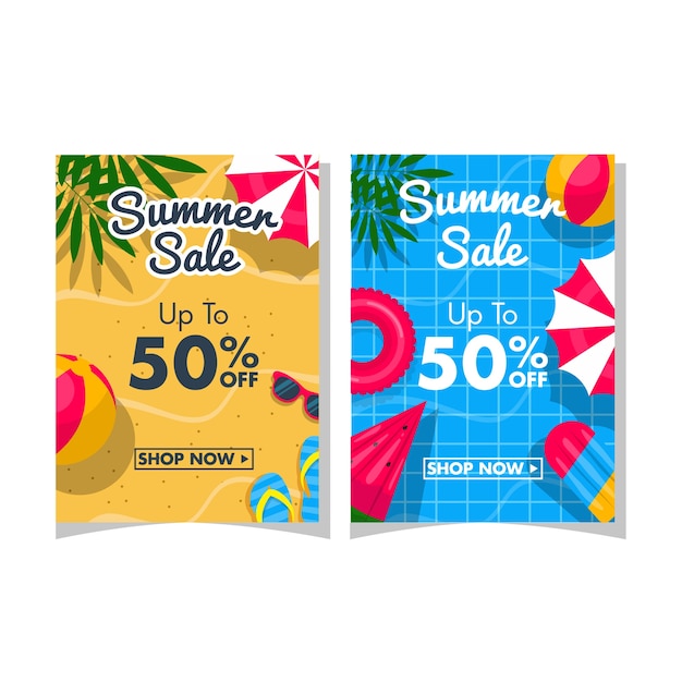 Estandarte de venta de verano