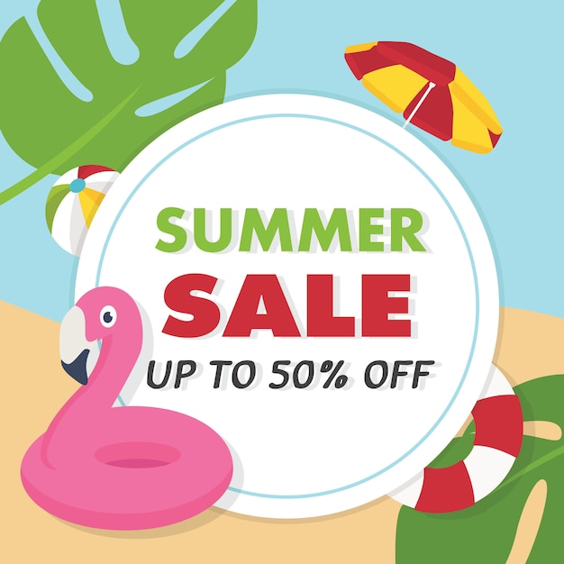 estandarte de venta de verano