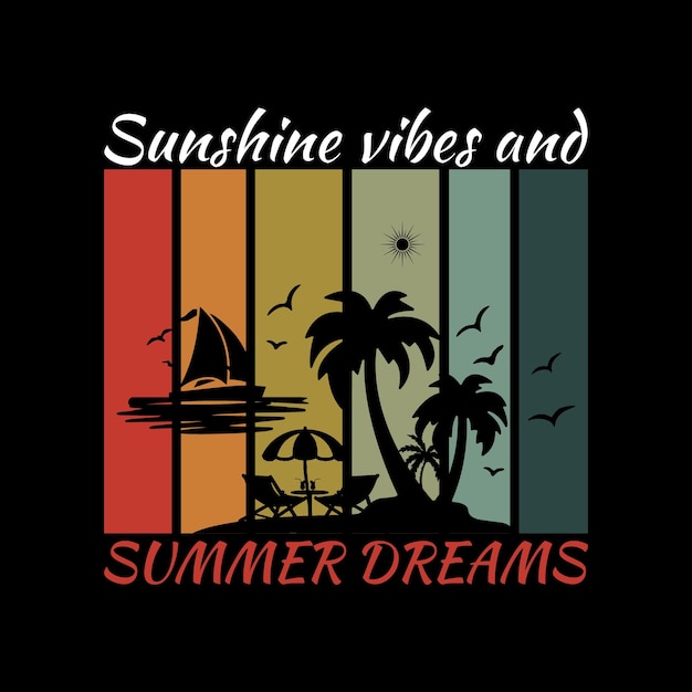 Estandarte de verano gratuito del festival de surf vectorial para camiseta de surf