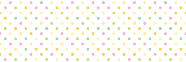 Estandarte web con patrón de puntos polcas con textura colorida y sin costuras