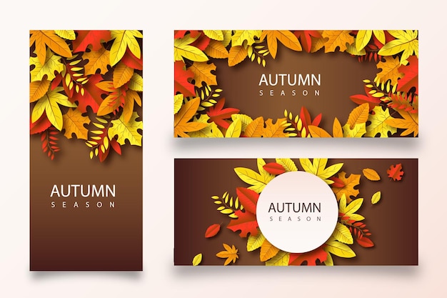 Estandartes de otoño realistas 2
