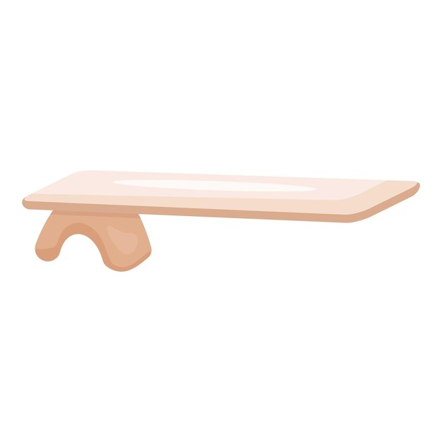 Estante de madera sobre fondo blanco