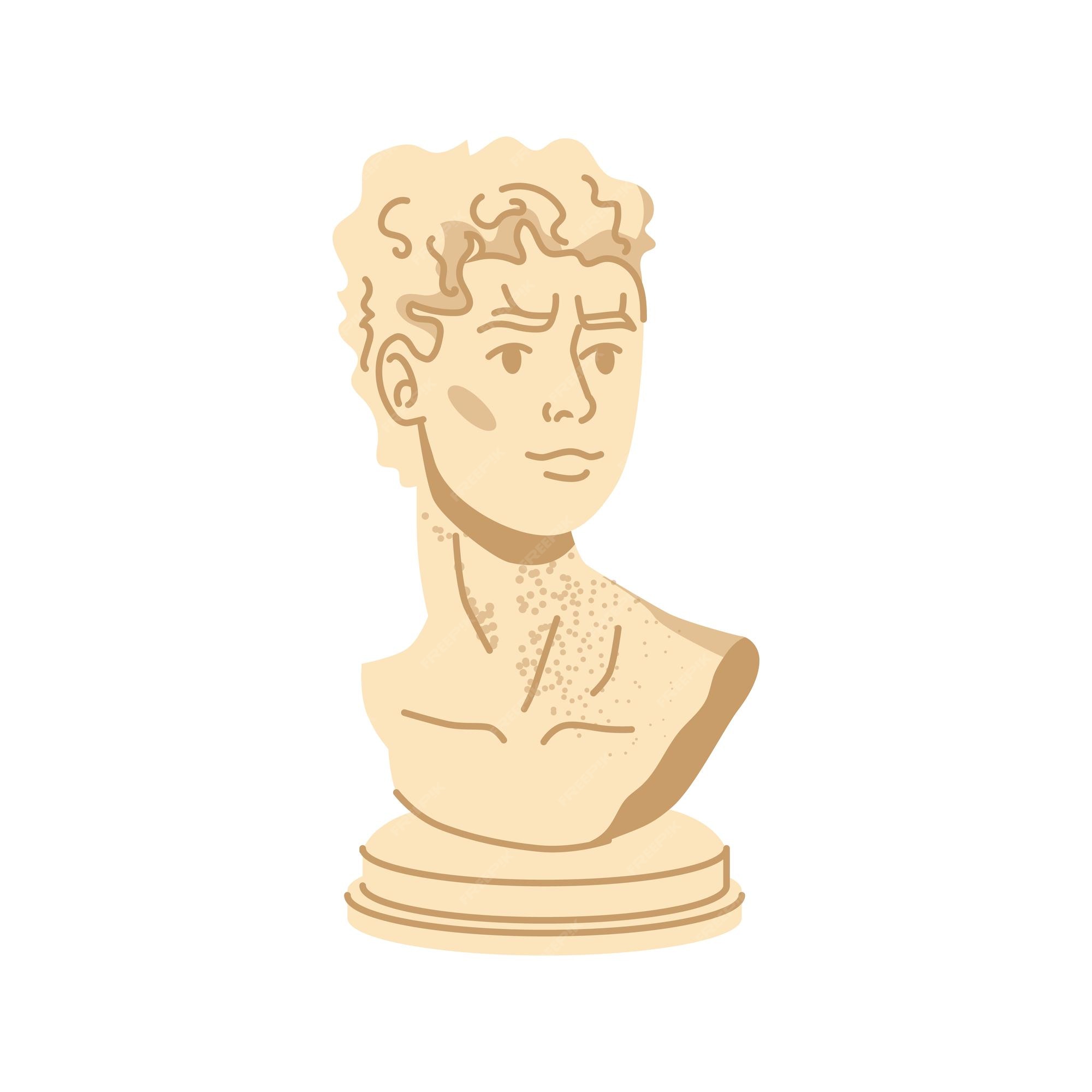 Impotencia Lograr marca Estatua antigua de busto o escultura de hombre | Vector Premium