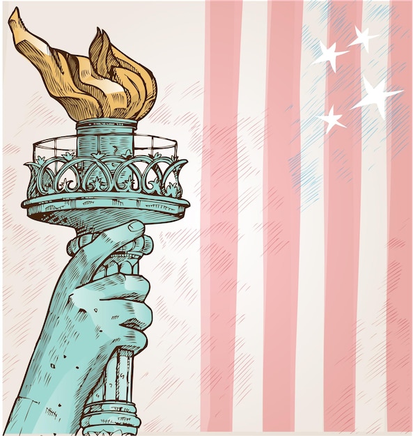 Estatua de la libertad con antorcha