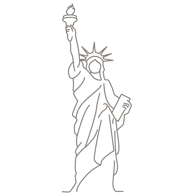 La Estatua de la Libertad es una estatua de la diosa romana de la libertad.