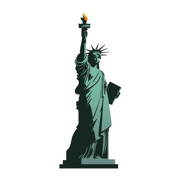 Estatua de la libertad ilustración gráfica símbolo estadounidense nueva york estados unidos