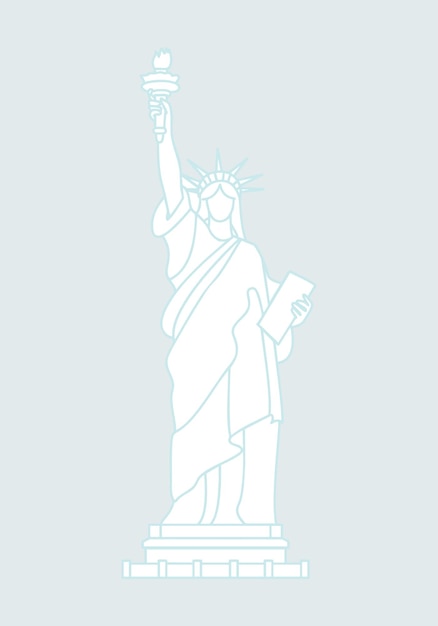 Estatua de la Libertad Nueva York Ilustración del símbolo de América