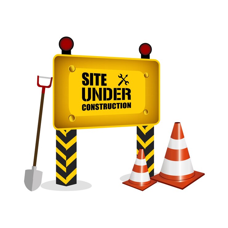 Vector estén atentos nuestro sitio web está en construcción diseño vectorial