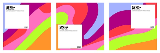 estética abstracta colorida fondo de póster de las redes sociales