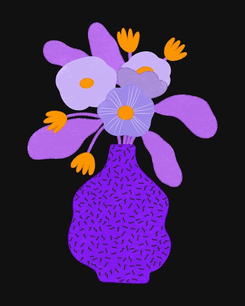 La estética de la flor en la ilustración del jarrón