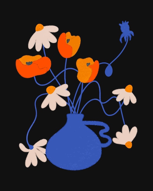 La estética de la flor en la ilustración del jarrón