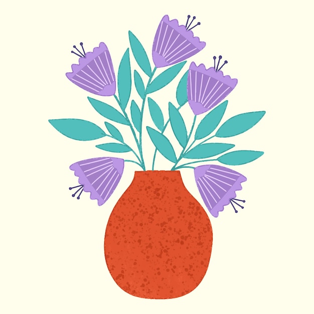 La estética de la flor en la ilustración del jarrón