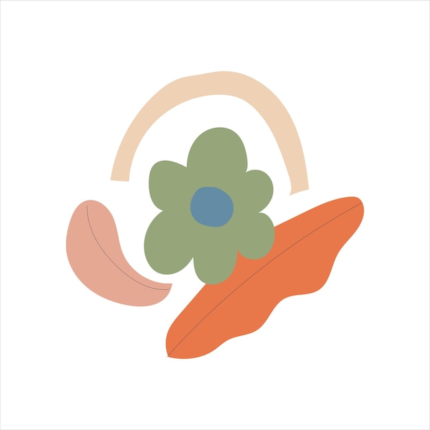 Estética Flor Matisse Forma orgánica Tonos de la tierra Colores