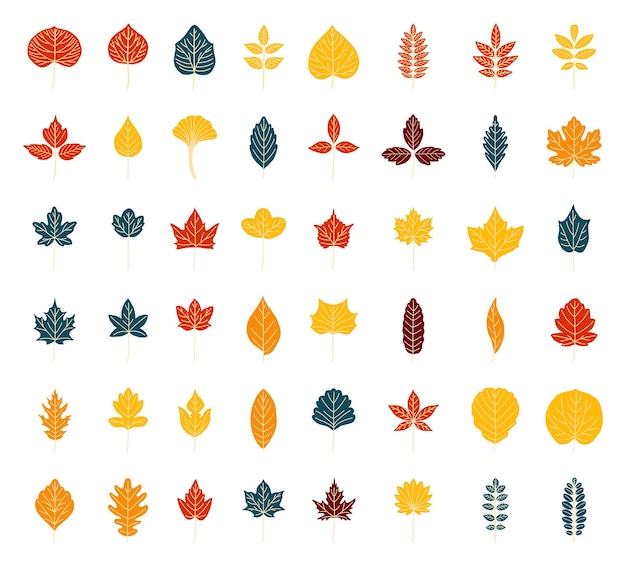 Estética hoja de otoño simple dibujada a mano