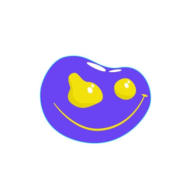 Estética retro y2k ácido psicodélico sonrisa trippy 70s 80s 90s estilo de dibujos animados Establecer elemento sonrisa emoji Ilustración de vector creativo Personaje de dibujos animados divertido Estética de arte pop y2k