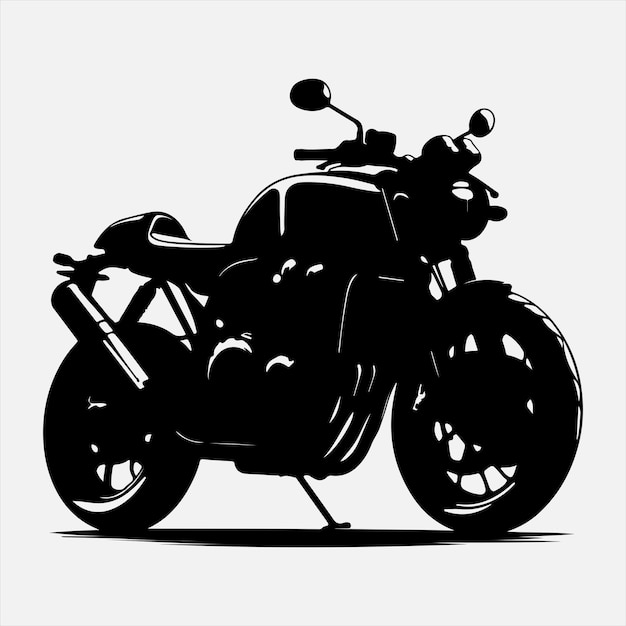 estilista motocicleta motocicleta deportiva silueta de carreras de motocicletas vector de ilustración en fondo blanco