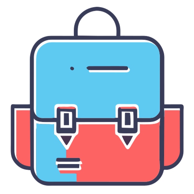 estilizado mochila de cuero icono de relleno offset