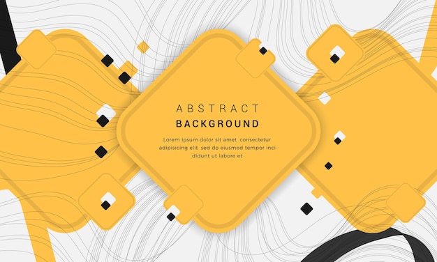 Estilo abstracto moderno negro y amarillo con fondo vectorial
