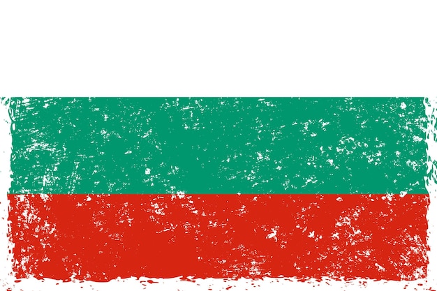 Estilo angustiado grunge de la bandera de Bulgaria