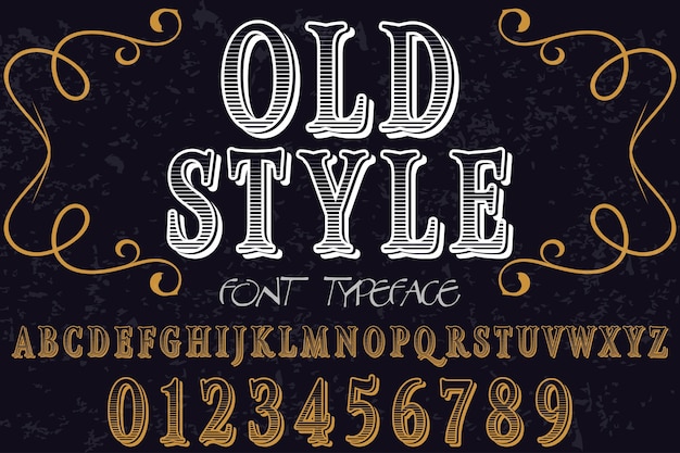 Vector estilo antiguo diseño de la etiqueta tipográfica