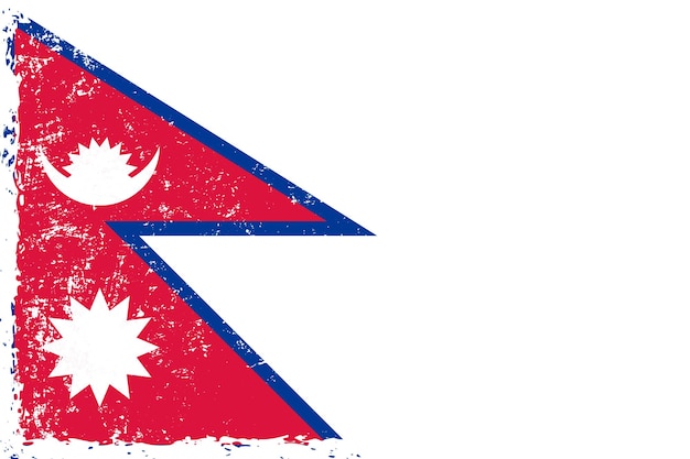 Estilo apenado grunge de la bandera de Nepal