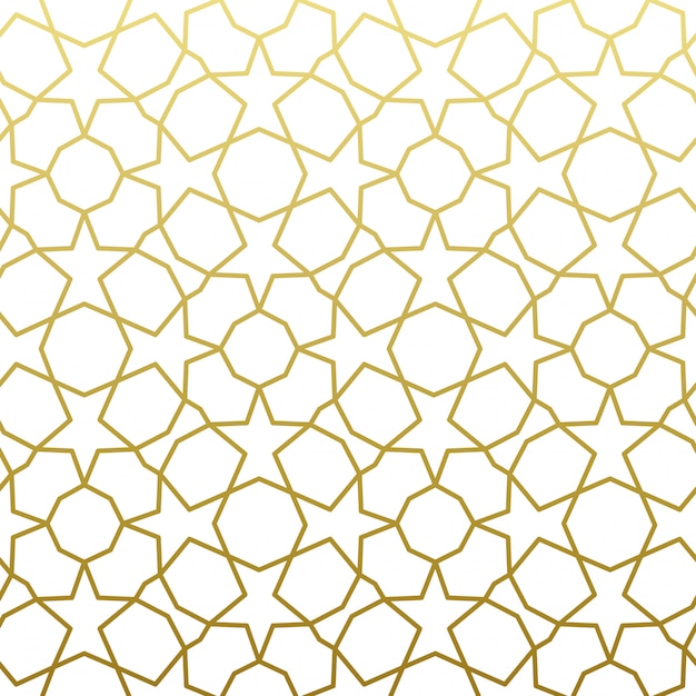 Estilo árabe patrón oro. Fondo decorativo geométrico oriental árabe tradicional.