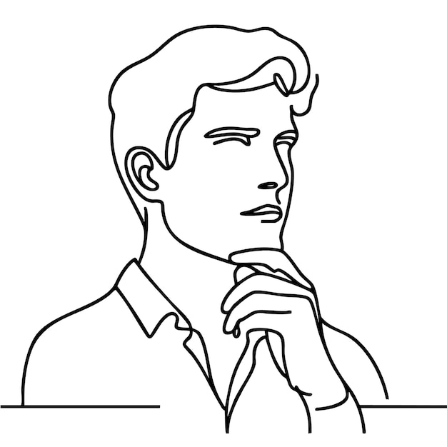estilo de arte de una línea vectorial