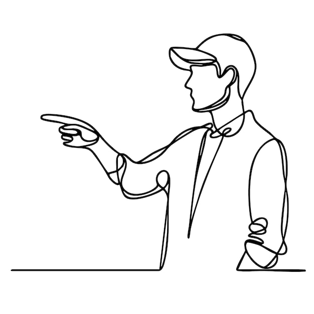 estilo de arte de una línea vectorial