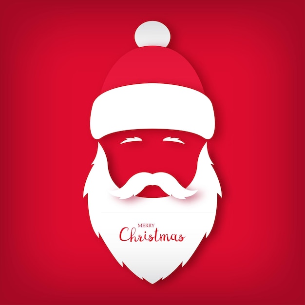 Vector estilo de arte de papel de avatar de santa claus