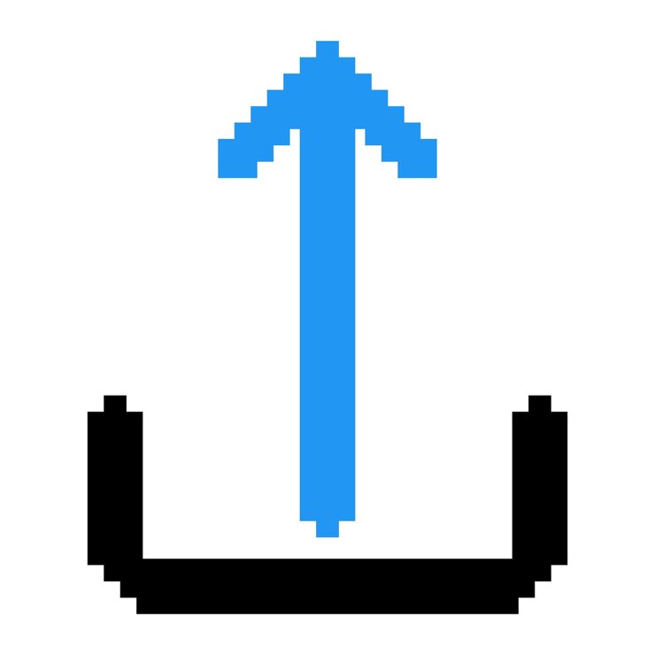 Vector estilo de arte de píxeles botón de icono de carga botón de ícono de carga