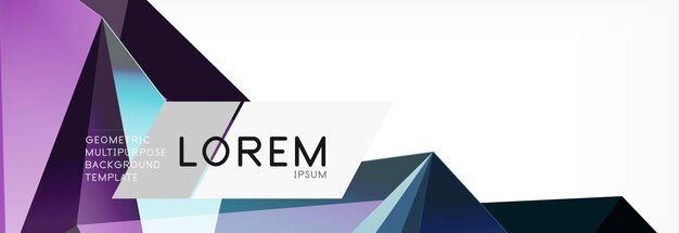 Estilo de arte poligonal triangular 3D Diseño geométrico futuro Ilustración futurista de geometría vectorial