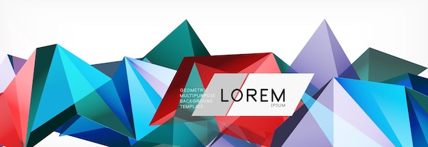 Estilo de arte poligonal triangular 3D Diseño geométrico futuro Ilustración futurista de geometría vectorial